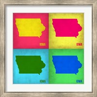 Iowa Pop Art Map 1 Fine Art Print