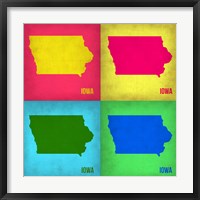 Iowa Pop Art Map 1 Fine Art Print