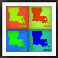 Louisiana Pop Art Map 1 Fine Art Print