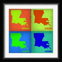 Louisiana Pop Art Map 1 Fine Art Print