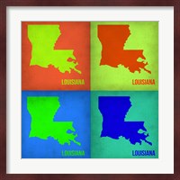 Louisiana Pop Art Map 1 Fine Art Print