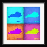 Kentucky Pop Art Map 1 Fine Art Print