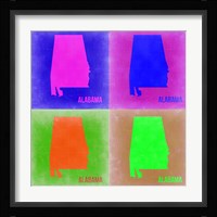Alabama Pop Art Map 2 Fine Art Print