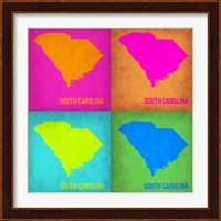 South Carolina Pop Art Map 1 Fine Art Print