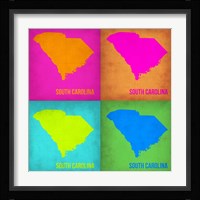South Carolina Pop Art Map 1 Fine Art Print