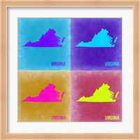 Virginia Pop Art Map 2 Fine Art Print