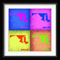 Maryland Pop Art Map 1 Fine Art Print