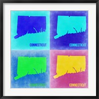 Connecticut Pop Art Map 2 Fine Art Print