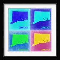 Connecticut Pop Art Map 2 Fine Art Print