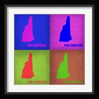 New Hampshire Pop Art Map 1 Fine Art Print