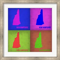 New Hampshire Pop Art Map 1 Fine Art Print
