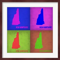 New Hampshire Pop Art Map 1 Fine Art Print