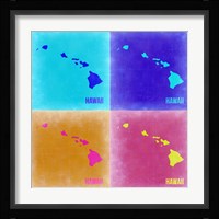 Hawaii Pop Art Map 2 Fine Art Print