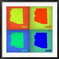 Arizona Pop Art Map 1 Fine Art Print