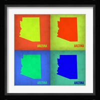 Arizona Pop Art Map 1 Fine Art Print