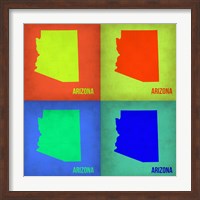 Arizona Pop Art Map 1 Fine Art Print
