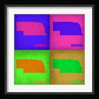 Nebraska Pop Art Map 1 Fine Art Print