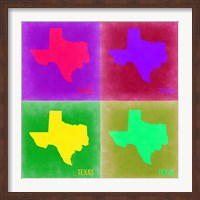 Texas Pop Art Map 2 Fine Art Print
