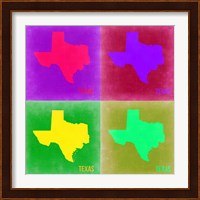 Texas Pop Art Map 2 Fine Art Print