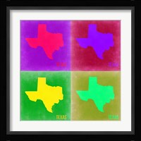 Texas Pop Art Map 2 Fine Art Print
