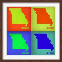 Missouri Pop Art Map 1 Fine Art Print