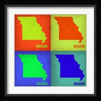 Missouri Pop Art Map 1 Fine Art Print