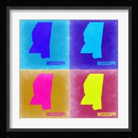 Mississippi Pop Art Map 2 Fine Art Print