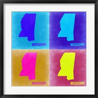 Mississippi Pop Art Map 2 Fine Art Print