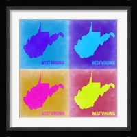 West Virginia Pop Art Map 2 Fine Art Print