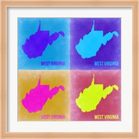 West Virginia Pop Art Map 2 Fine Art Print