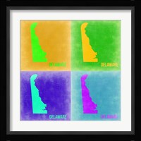 Delaware Pop Art Map 2 Fine Art Print