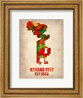 Kansas City Watercolor Map Fine Art Print