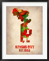 Kansas City Watercolor Map Fine Art Print
