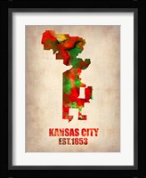 Kansas City Watercolor Map Fine Art Print