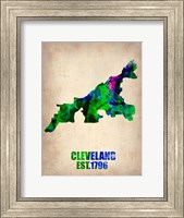 Cleveland Watercolor Map Fine Art Print