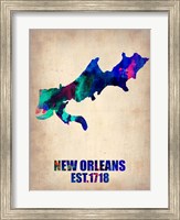 New Orleans Watercolor Map Fine Art Print