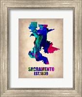 Sacramento Watercolor Map Fine Art Print