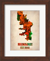 Milwaukee  Watercolor Map Fine Art Print