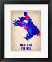Oakland Watercolor Map Fine Art Print