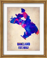 Oakland Watercolor Map Fine Art Print