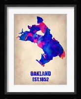 Oakland Watercolor Map Fine Art Print