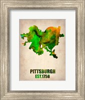 Pittsburgh Watercolor Map Fine Art Print
