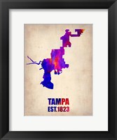 Tampa Watercolor Map Fine Art Print