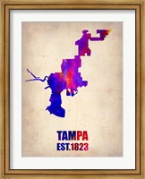 Tampa Watercolor Map Fine Art Print