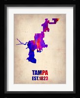 Tampa Watercolor Map Fine Art Print