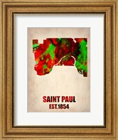 Saint Paul Watercolor Map Fine Art Print