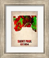 Saint Paul Watercolor Map Fine Art Print