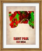 Saint Paul Watercolor Map Fine Art Print