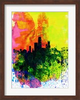 Chicago Watercolor Skyline Fine Art Print