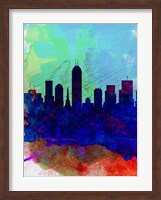 Indianapolis Watercolor Skyline Fine Art Print